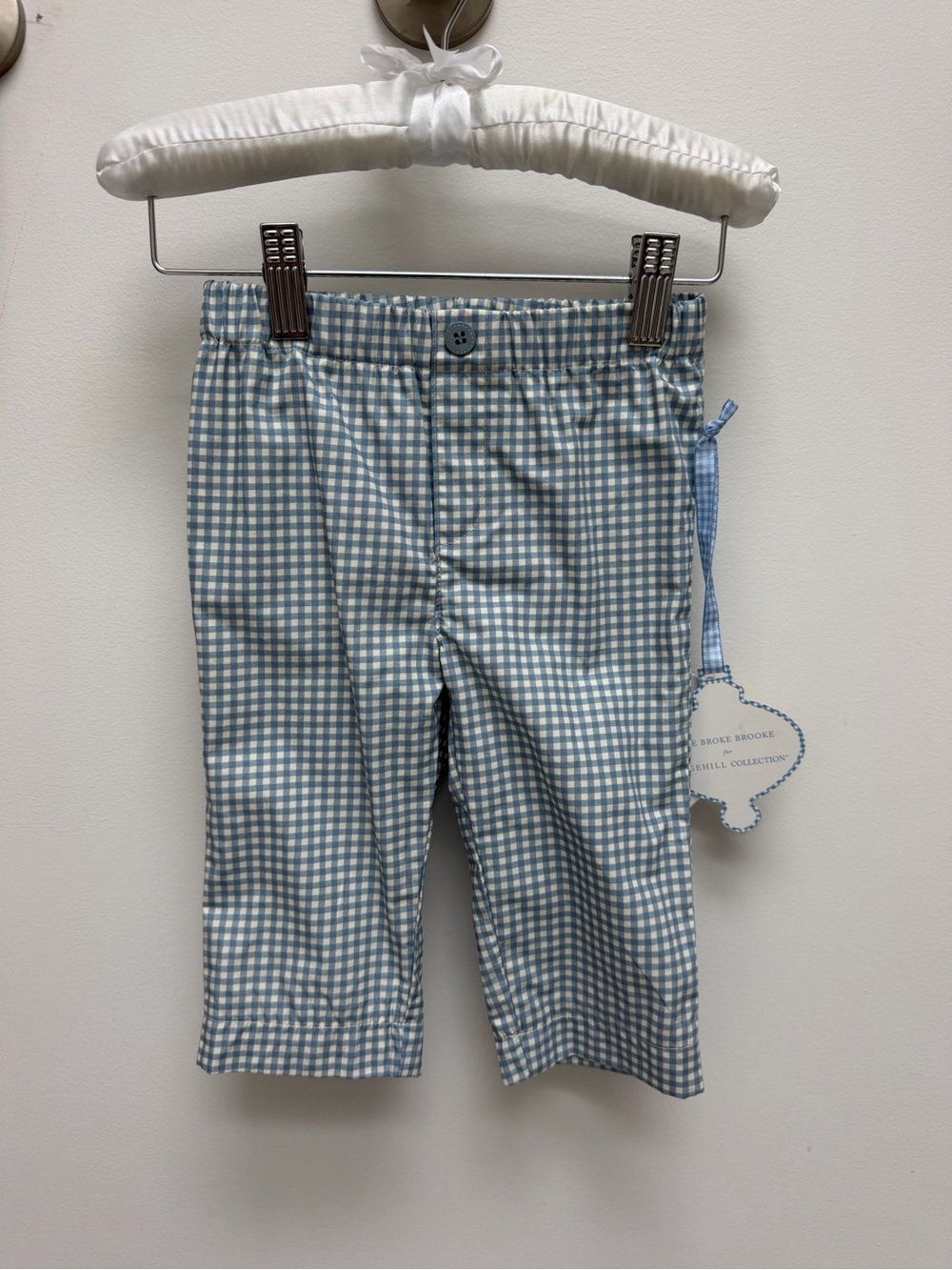 Edgehill Collection Blue Gingham Kids Pants